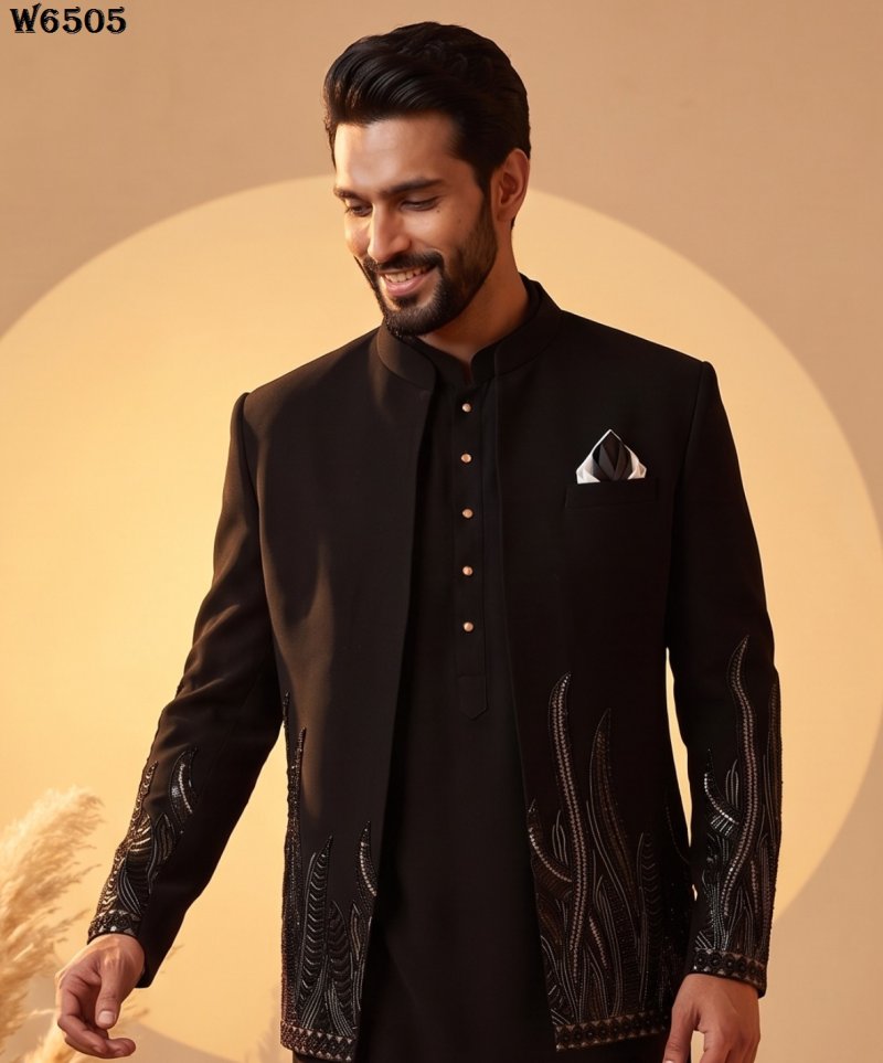 Outluk Wedding Vol 65 Lachaka Embroidery Mens Indo Western 